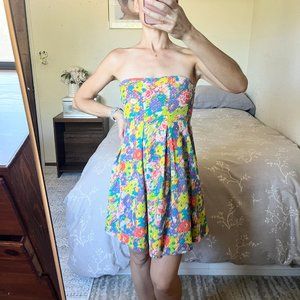 Urban Outfitters Strapless Floral Dress | Small